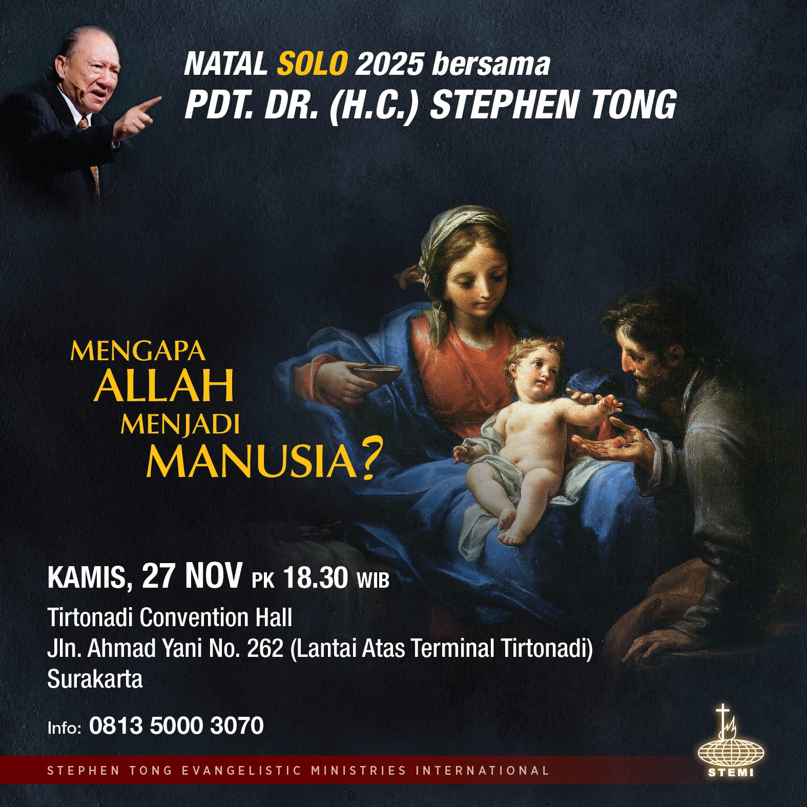 Natal Solo 2025 Bersama Pdt Dr (H.C.) Stephen Tong